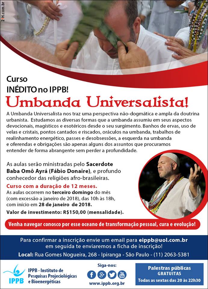 curso de umbanda universalista no ippb 2018